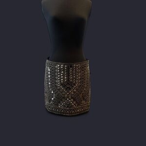 Chelsea & Violet Black Embellished Mini Skirt